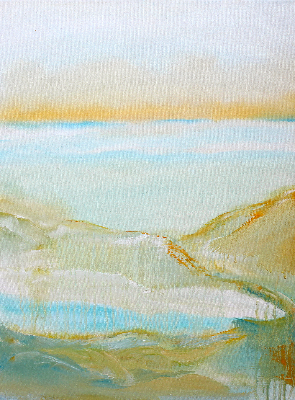 Canyon at Sunset — oil on canvas by Esther Epstein