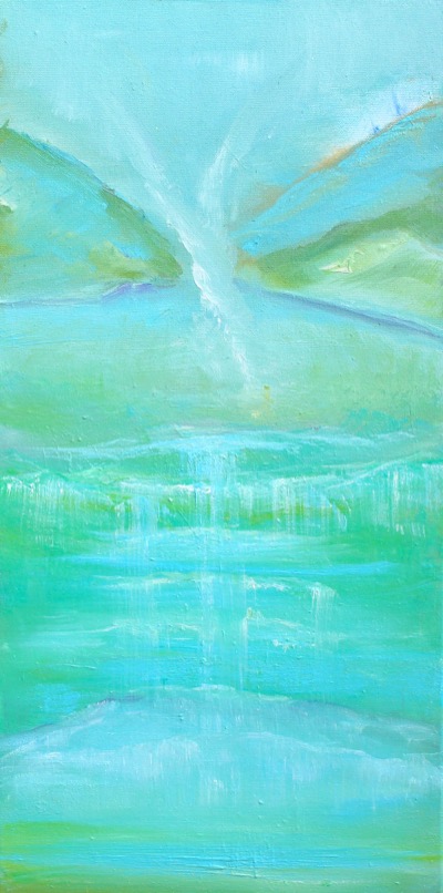 Rippling Cascade — oil on canvas by Esther Epstein