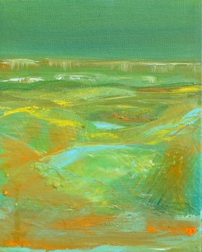 The View from Above — oil on canvas by Esther Epstein